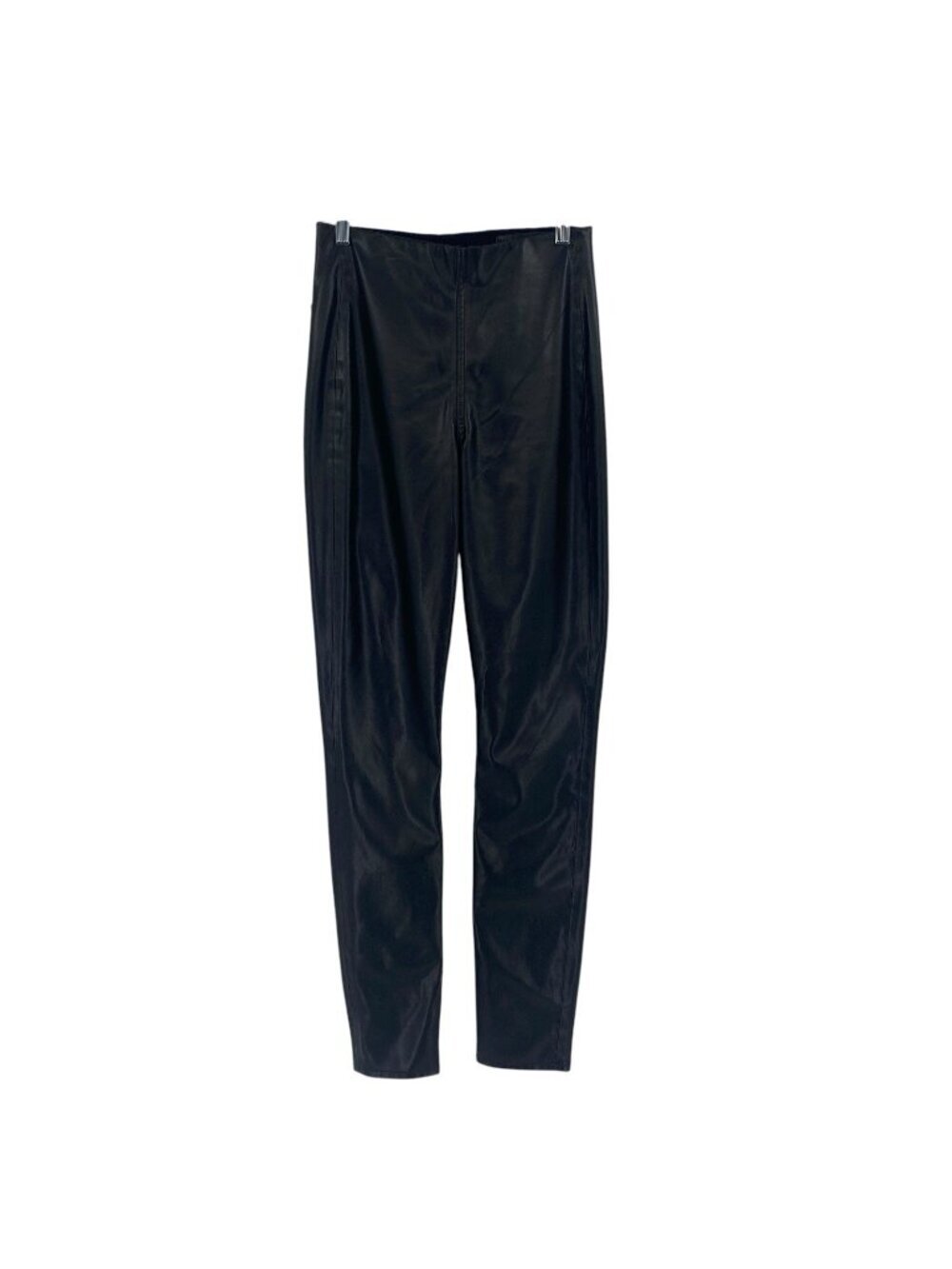 rag & bone Size Small Black Vegan Faux Leather Pull On Pants Edgy Classic Grunge